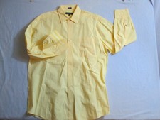 Tommy Hilfiger Mens Butter Yellow Dress Shirt Long Slv Cotton 16 1/2 32-33