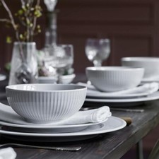 PILLIVUYT FRANCE, PLISSE 6" WHITE PORCELAIN INDIVIDUAL SALAD / CEREAL BOWL, NEW