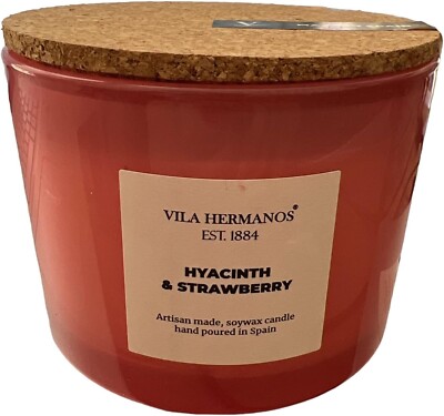 Vila Hermanos HYACINTH & STRAWBERRY Scented Candle 12.35 oz/350g new!