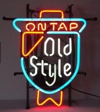 Old Style Beer On Tap 24x20 Vintage Neon Sign Lamp Man Cave Garage Bar Decor