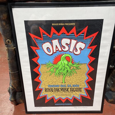 Original Oasis Concert Poster from 1995 Signed and Numbered 169