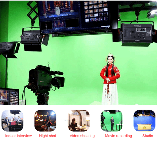 Panel de pantalla LCD LED bicolor Yidoblo 70W A-2200IIX luz de video para fotografía - Imagen 11 de 11