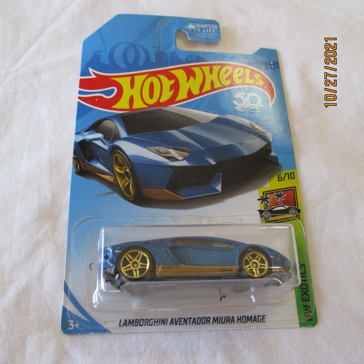 HOT WHEELS Lamborghini Aventador Miura Homage 6/10 HW Exotics BLUE