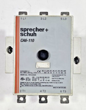 Sprecher+Schuh CA6-110 Ser B Contactor 160A 75HP Coil 220-230VAC 50/60Hz