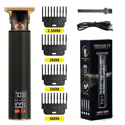 T9 LCD Elektrischer Friseur Öl Rasierkopf Elektrischer Drücker Carving Elektrisc - Bild 16 von 18
