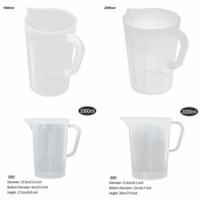Plastic Measuring Jug 2 Litre/1 Litre BPA Free Measuring Cups for Kitchen Baking