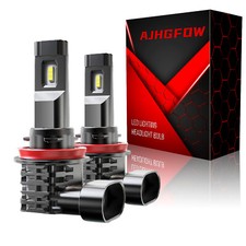 Ajhgfow H11 Led Headlight Kit Beam Low Bulb Super Bright 6500k Hid White 40000lm
