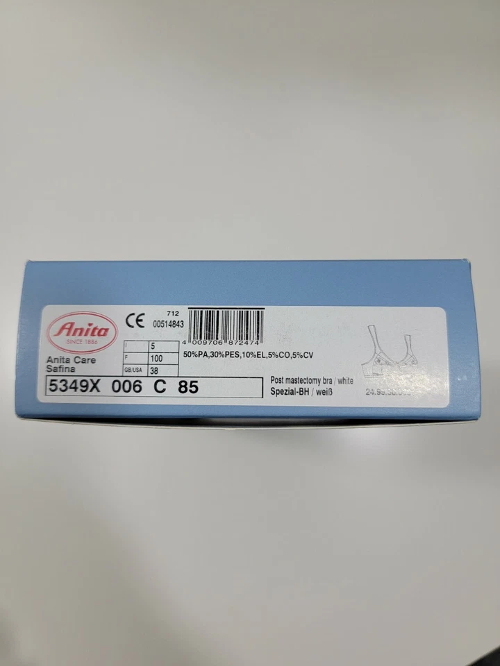 Sujetador con bolsillos Anita Safina tirantes anchos Sujetador de mastectomía Anita Care 5349X  Foto 4 de 4