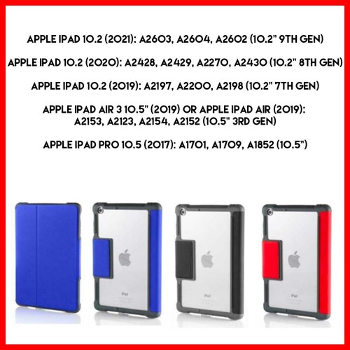 STM Dux Plus Duo Rugged Red Case for iPad 10.2 (2021) 10.2” 9th Gen A2603 A2604 - Picture 8 of 16