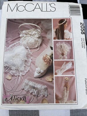 McCall's 2058 Sewing Pattern Bridal Wedding Ring Pillow Garter Belt & More  Uncut | eBay