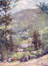 WALES. Distant View of Betws-y-Coed 1905 old antique vintage print picture