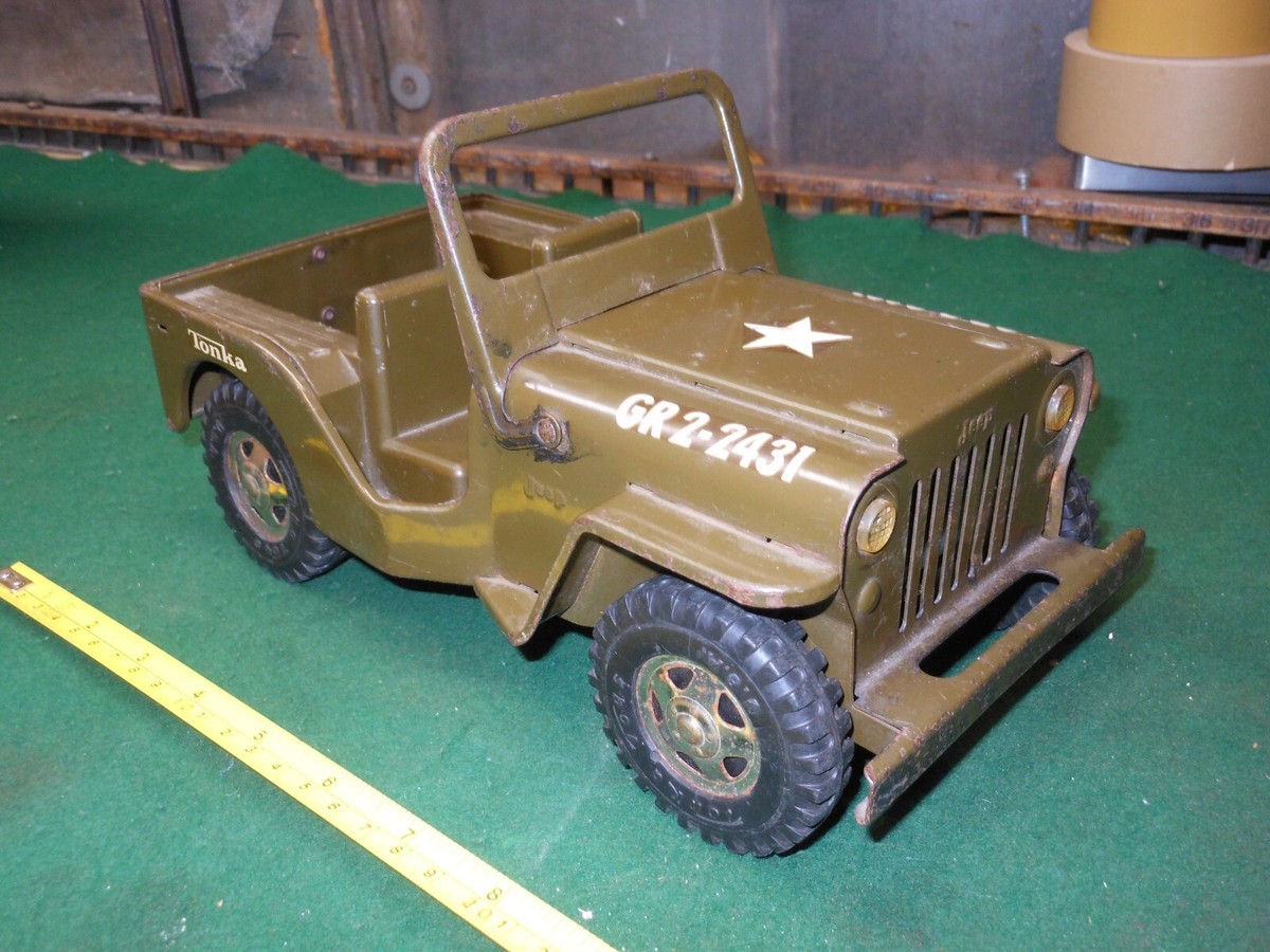 Vintage Pressed Steel Tonka Military Army Jeep GR2-2431 | eBay