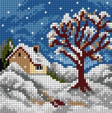 Orchidea Needlepoint canvas for halfstitch without yarn Four Seasons - Winter...
