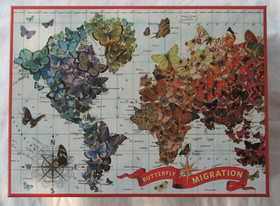 Galison Wendy Gold Butterfly Migration 1000 piece jigsaw - very good condition