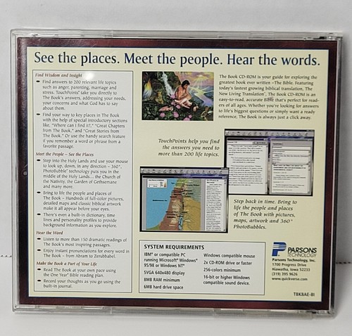 The Book 1999 CD-ROM Holy Bible Wisdom For Living In Modern Language Windows 98 - Picture 2 of 8