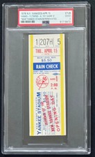 1976 Yankee Stadium Opening Day Ticket Stub-