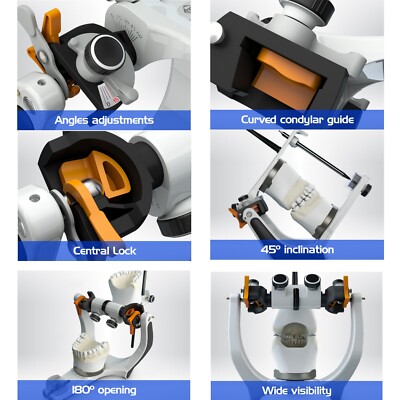 A7 Plus Type Dental Articulator With Face Bow - High Precision Semi-Adjustable Lab Articulator