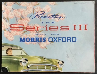 MORRIS OXFORD SERIES III Car Sales Brochure 1956-57 #H&E 5646