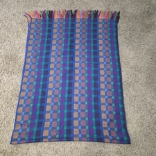 Churchill Handwoven Colorful Wrap Cape Shawl Poncho Fringe 94" With Fringe X 34