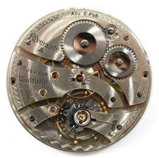 Vintage Waltham Riverside A 14s 19J OF Pocket Watch Movement lot.wa