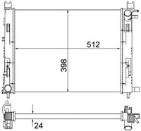 Mahle CR 2166 001S KüHler, MotorküHlung FüR Dacia Renault