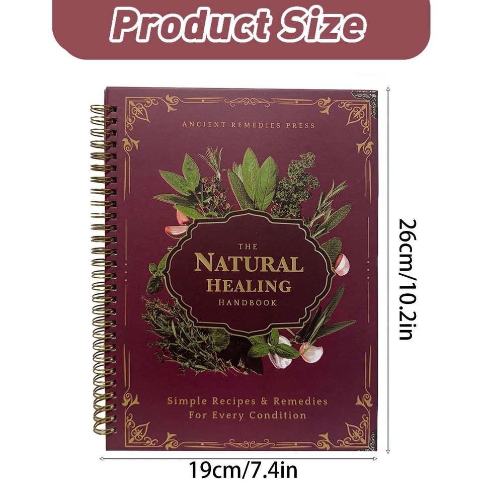 The Natural Healing Handbook, Spiral-Bound Guide For Herbal Remedies And Natural - image 2 of 4