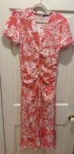 J McLaughlin Fernanda Midi Maxi Dress Pink White Floral Women’s Size 6