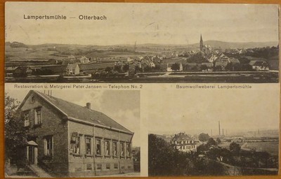 AK Lampertsmühle Otterbach Metzgerei Jansen 1914 Weilerbach Kaiserslautern Pfalz