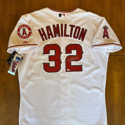 Josh Hamilton Signed Autographed Authentic Majestic Jersey MLB Holo COA - Read