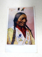1900s Sioux Indian Chief Sitting Bull F A Rinehart Postcard