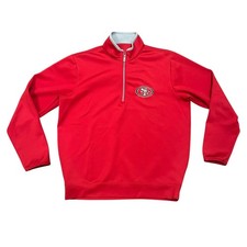49ers Quarter Zip Pullover Mens XL Athletic Fit Long Sleeve Football