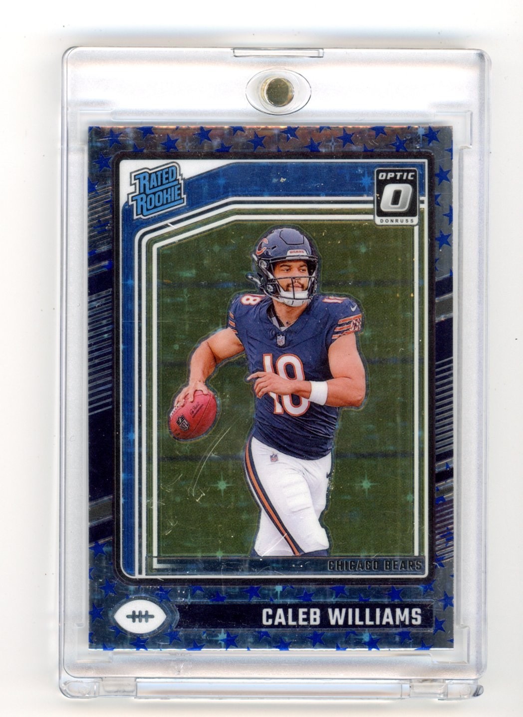 Caleb Williams Blue Stars Rated Rookie 2024 Donruss Optic Chicago Bears #201