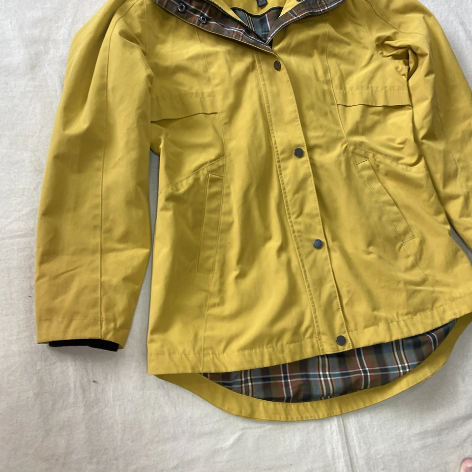 Impermeable Pendleton Color Mostaza De Colección con Forro a Cuadros Talla Pequeña Botón a Presión Capucha Foto 3 de 4