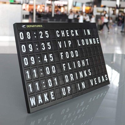 Locomocean Airport-Style Custom Message Board - Personalized Flight Arrivals and