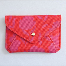 Kate Spade New York Target Classic Rose Envelope Card Case Pink Red Floral NEW