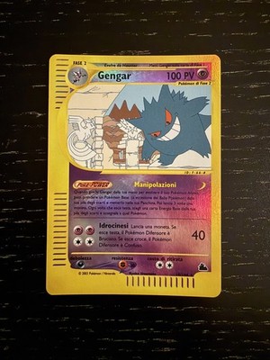Pokemon Karte - Gengar 010/144 Reverse Holo - Italienische Sprache - Raw Nearly Mint