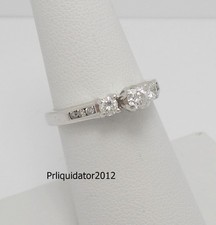 1/2CT Natural Diamond Engagement Anniversary Wedding Bridal Ring 14K White Gold