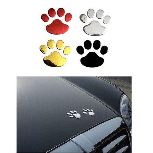 2pcs-3d-dog-paw-foot-print-car-decals-fun-animal-sticker-set-ebay