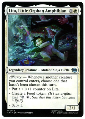 Lita, Little Orphan Amphibian - 0019 - TMT Teenage Mutant Ninja Turtles MTG NM/M