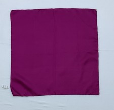 GORGEOUS Pure Silk Hand Rolled Satin Pocket Square In Purple 17"/17" EX.CON