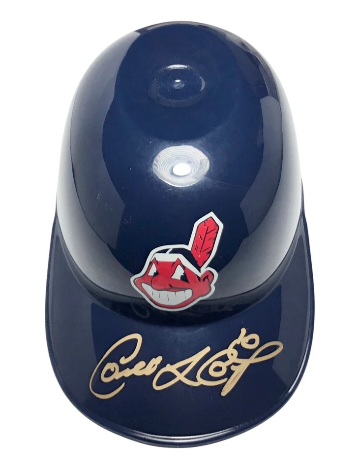 MLB Cleveland Indians Batting Mini Helmet Autographed Signed Coco Crisp # 10 - Image 2 of 4