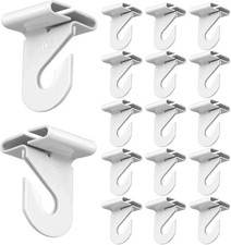 34 Pcs Ceiling Hooks, Durable Heavy Duty Aluminum Alloy Hangers White