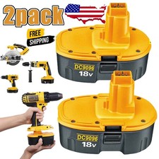 2X 18V For Dewalt 18 VOLT DC9096 DC9098 NiMh Battery DC9099 Replace DC9096-2