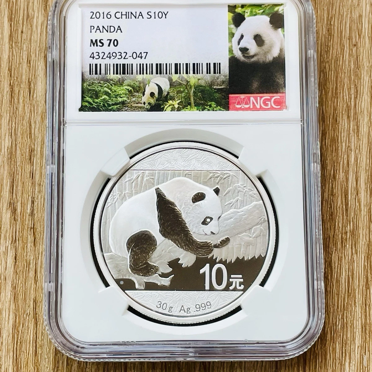 中国熊猫MS 70 分级2016 银币| eBay