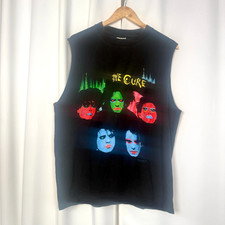Vintage 1986 The Cure In Between Days Sleeveless Band Shirt Brockum USA Made XL