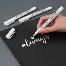 Waterproof Metal White Paint Marker Pen for Fabric Wood Leather Art Graffiti 1mm
