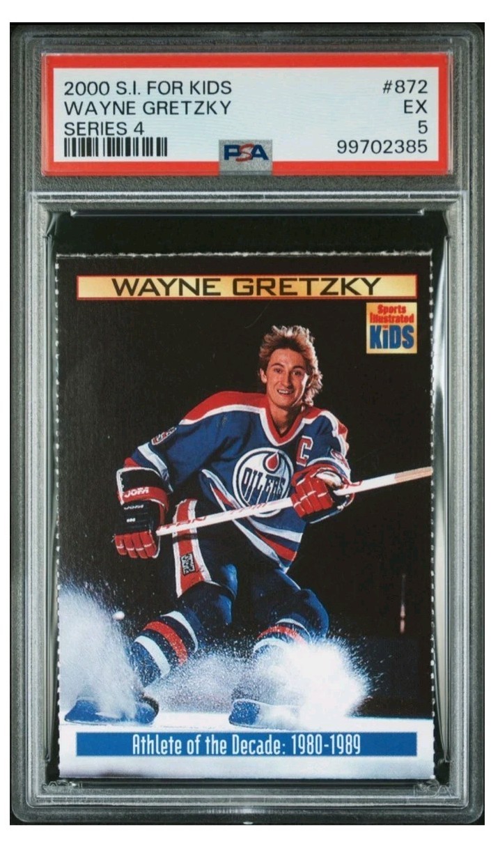 2000 SI for Kids Series 4 Ice Hockey Wayne Gretzky #872 PSA 5 EX Tough Grade view 1