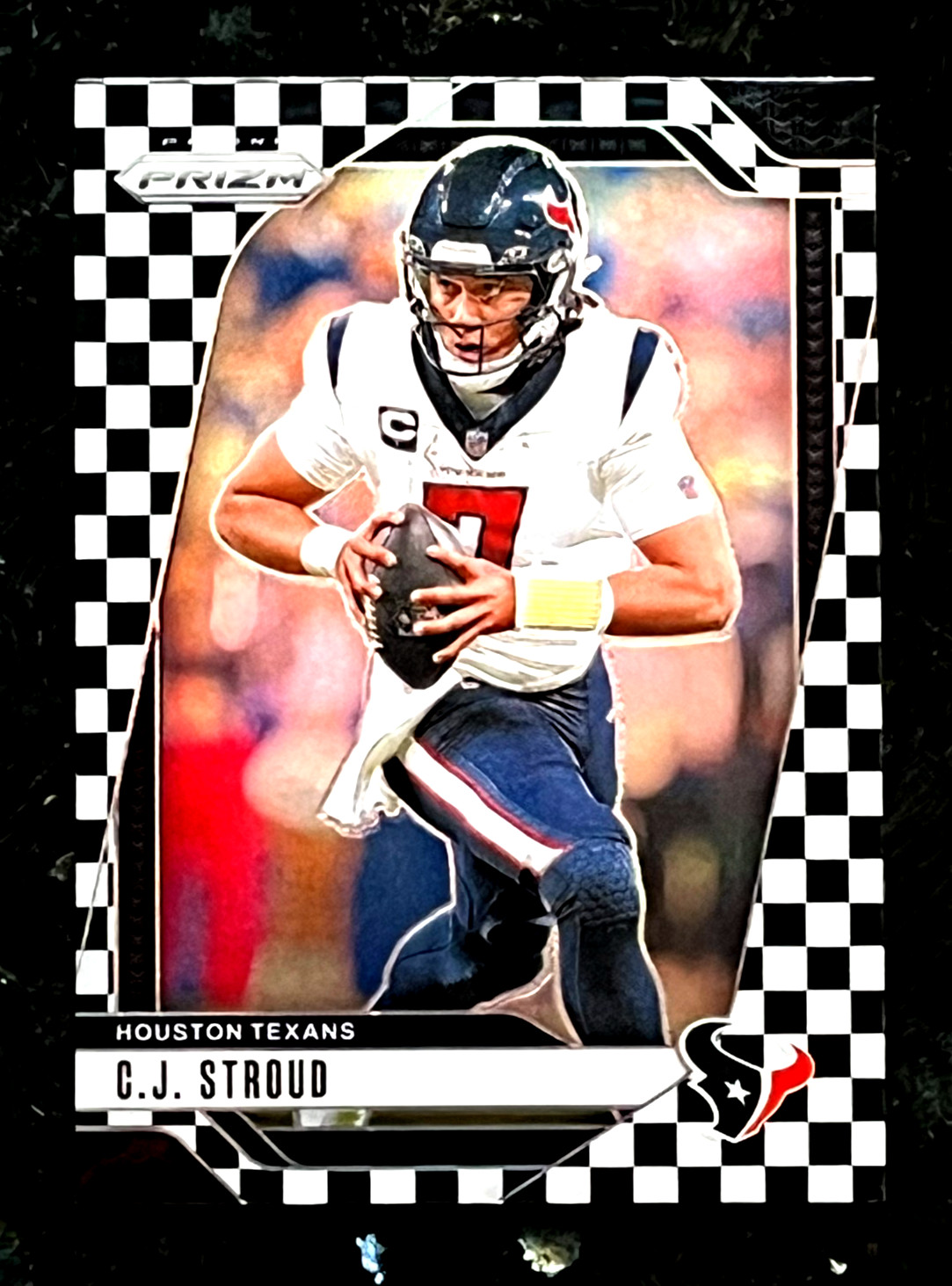 2024 Panini Prizm C.J. Stroud Black White Checkerboard Prizm Houston Texans #111