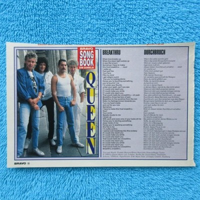 QUEEN Song Book ''Breakthru'' BRAVO 80er Freddie Mercury