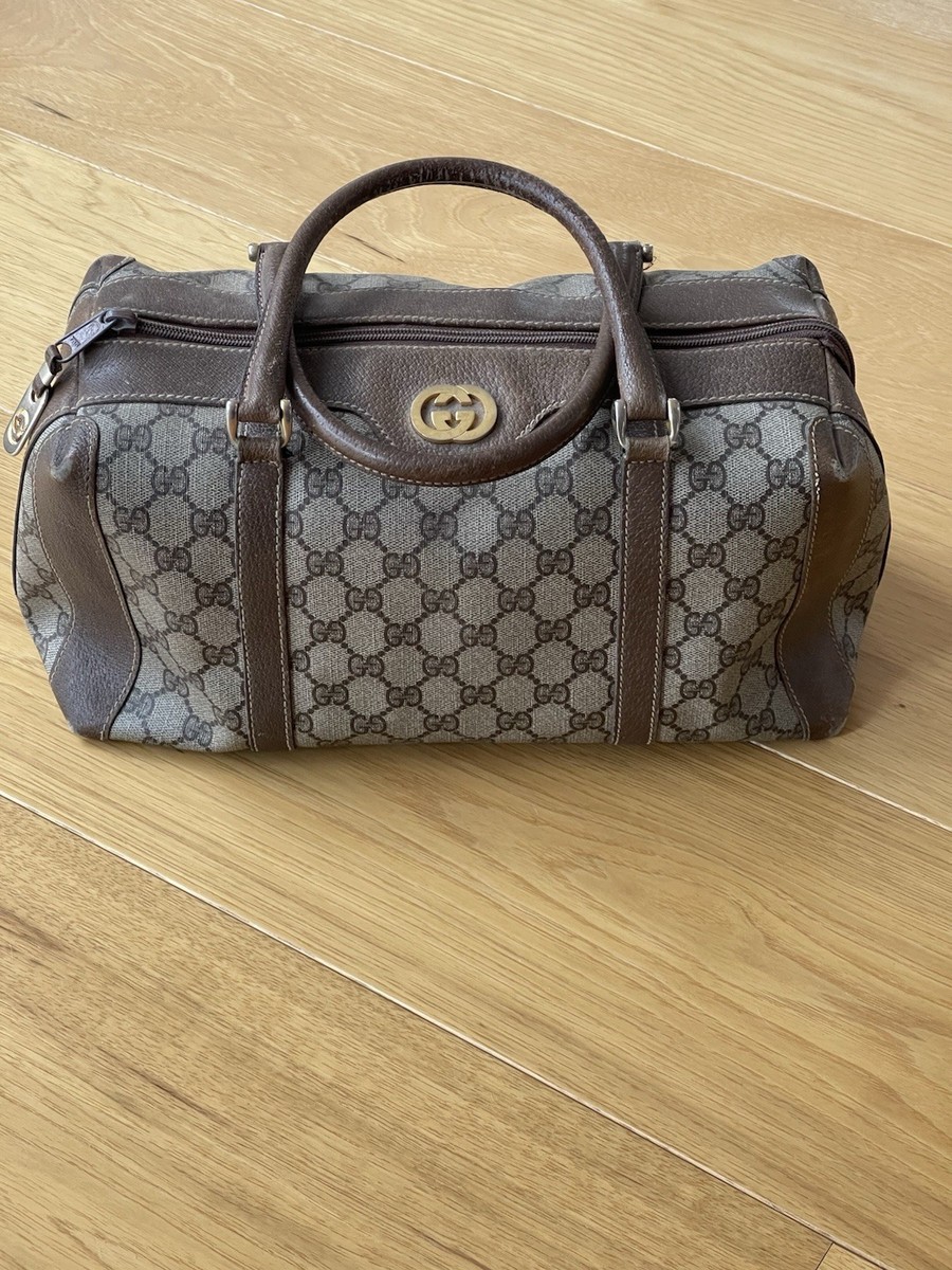 【入手困難】80s old gucci big boston bag Gucci Vintage Doctor Boston Bag | eBay